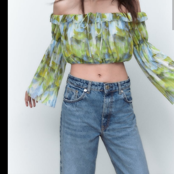 Printed Tulle Top - Picture 3 of 3